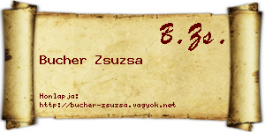 Bucher Zsuzsa névjegykártya